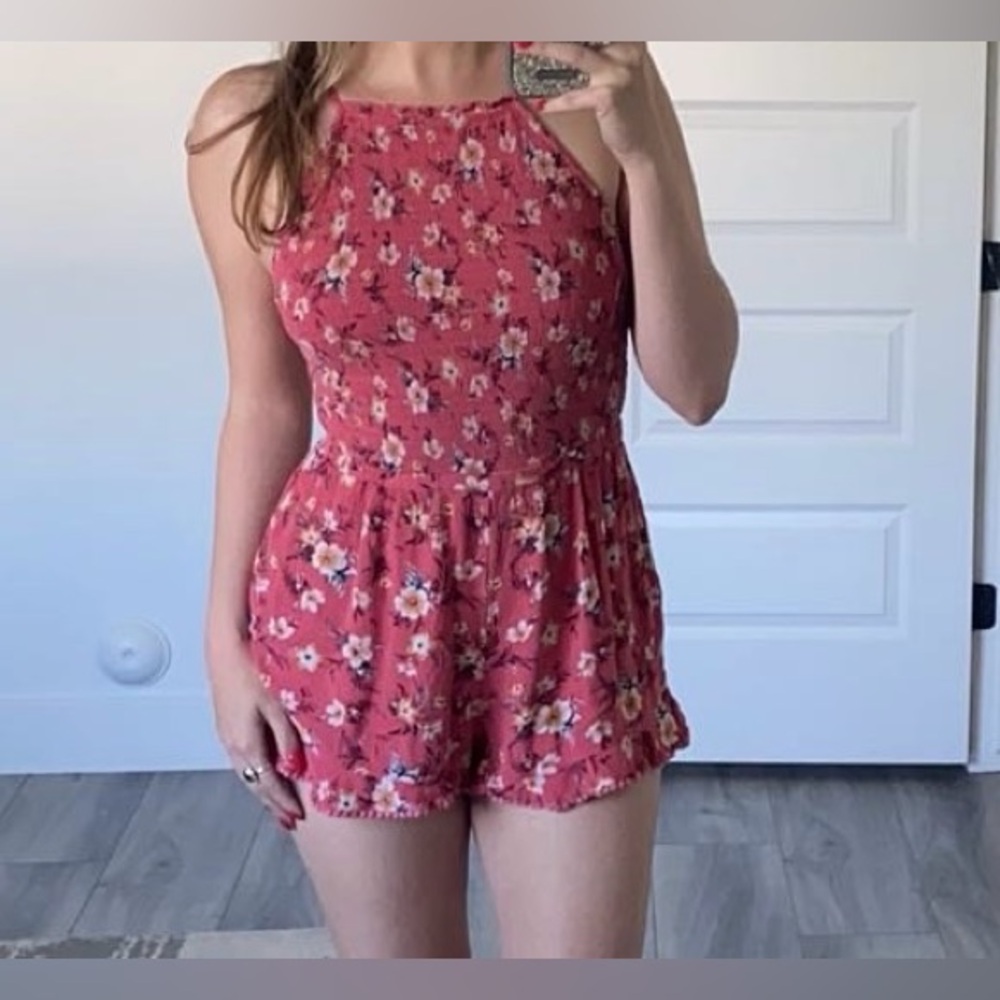 American Eagle Floral Romper